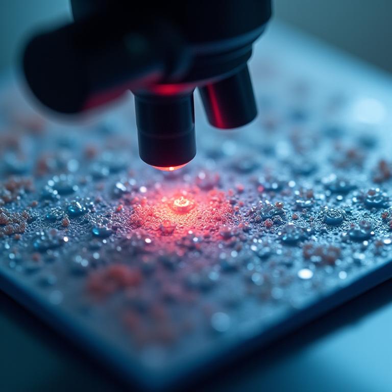 Fotografía científica médica con precisión técnica